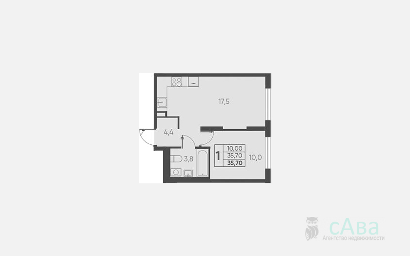 <span>Продается 1-комн. квартира,</span><span>35.70 м², 1/15 этаж </span> фото 0