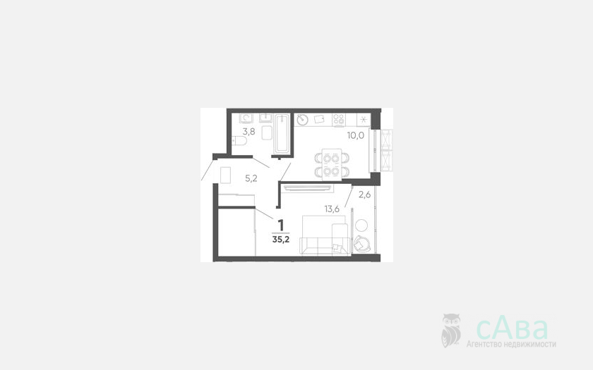 <span>Продается 1-комн. квартира,</span><span>32.60 м², 13/15 этаж </span> фото 0