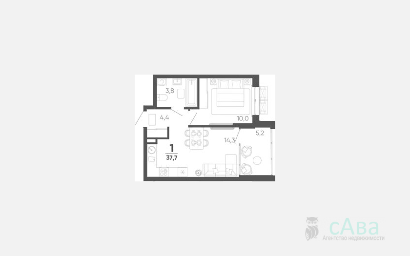 <span>Продается 1-комн. квартира,</span><span>32.50 м², 15/15 этаж </span> фото 0