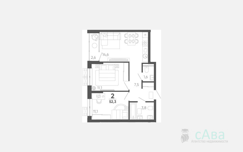 <span>Продается 2-комн. квартира,</span><span>49.70 м², 15/15 этаж </span> фото 0