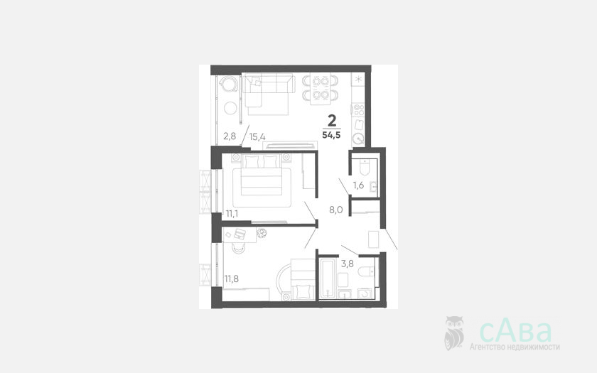 <span>Продается 2-комн. квартира,</span><span>51.70 м², 9/15 этаж </span> фото 0