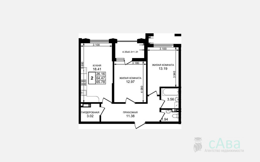 <span>Продается 2-комн. квартира,</span><span>64.47 м², 7/8 этаж </span> фото 0