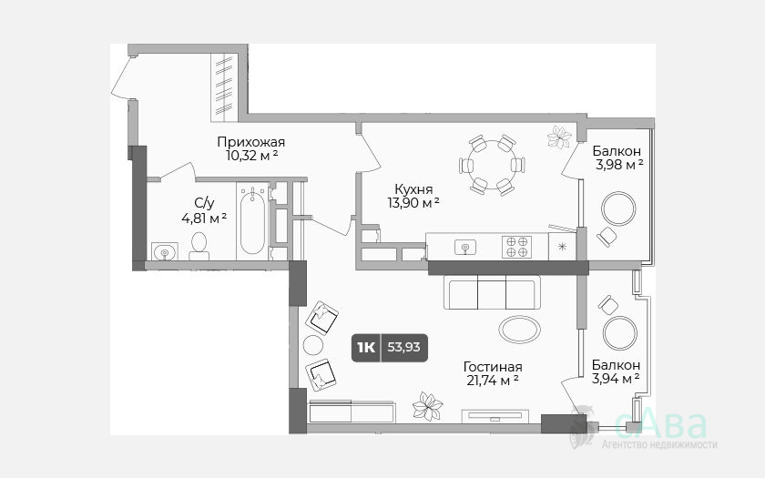 <span>Продается 1-комн. квартира,</span><span>51.56 м², 7/17 этаж </span> фото 0