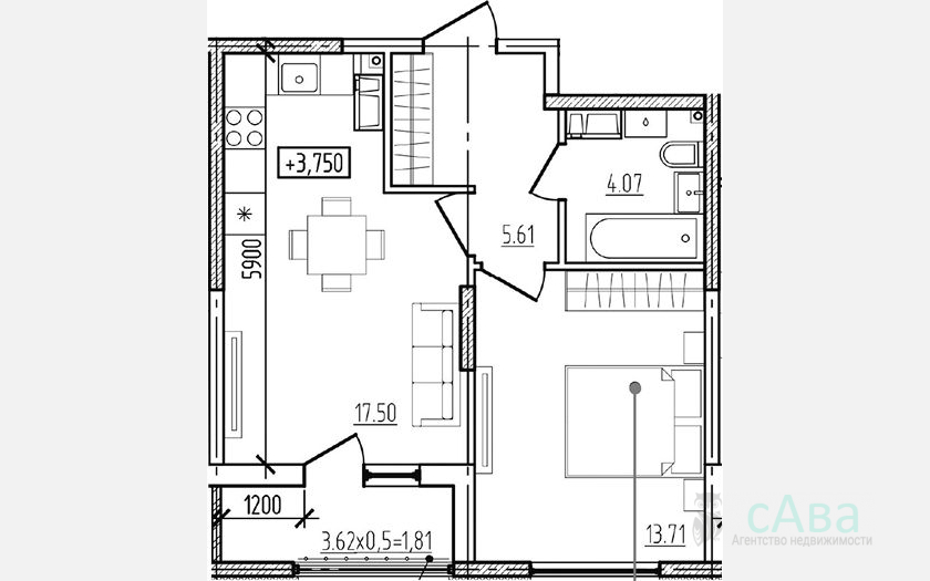 <span>Продается 2-комн. квартира,</span><span>40.89 м², 2/9 этаж </span> фото 0