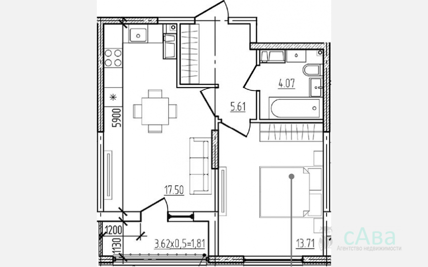 <span>Продается 2-комн. квартира,</span><span>40.89 м², 5/9 этаж </span> фото 0
