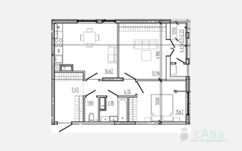 <span>Продается 3-комн. квартира,</span><span>58.81 м², 3/18 этаж </span> фото 0