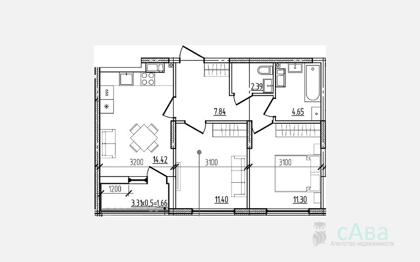 <span>Продается 2-комн. квартира,</span><span>52 м², 2/9 этаж </span> фото 0