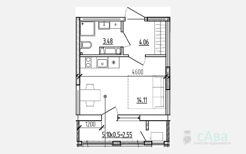 <span>Продается студия,</span><span>21.65 м², 5/9 этаж </span> фото 0