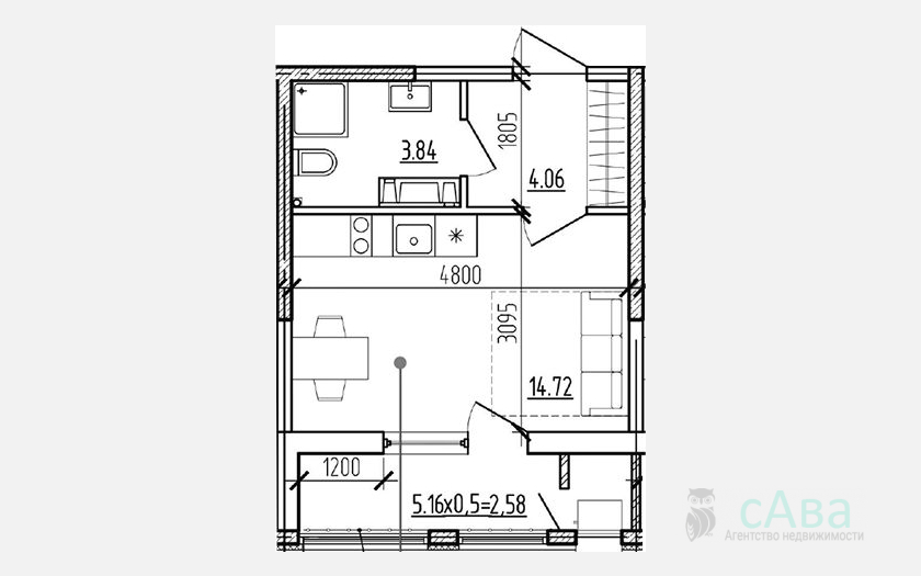 <span>Продается 2-комн. квартира,</span><span>60.45 м², 4/9 этаж </span> фото 2