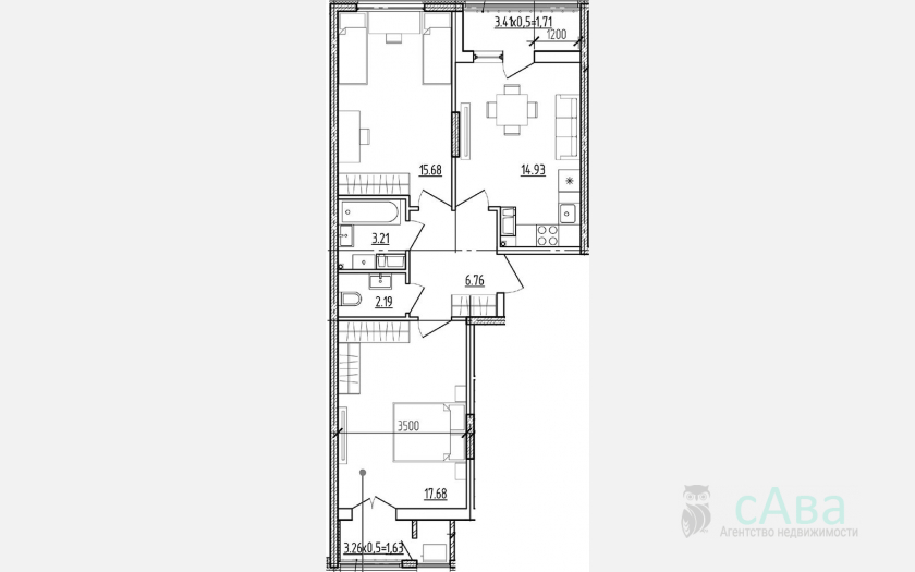 <span>Продается 2-комн. квартира,</span><span>60.45 м², 4/9 этаж </span> фото 0