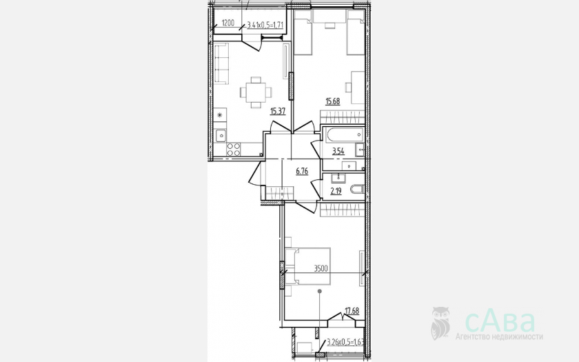 <span>Продается 3-комн. квартира,</span><span>60.45 м², 3/9 этаж </span> фото 0