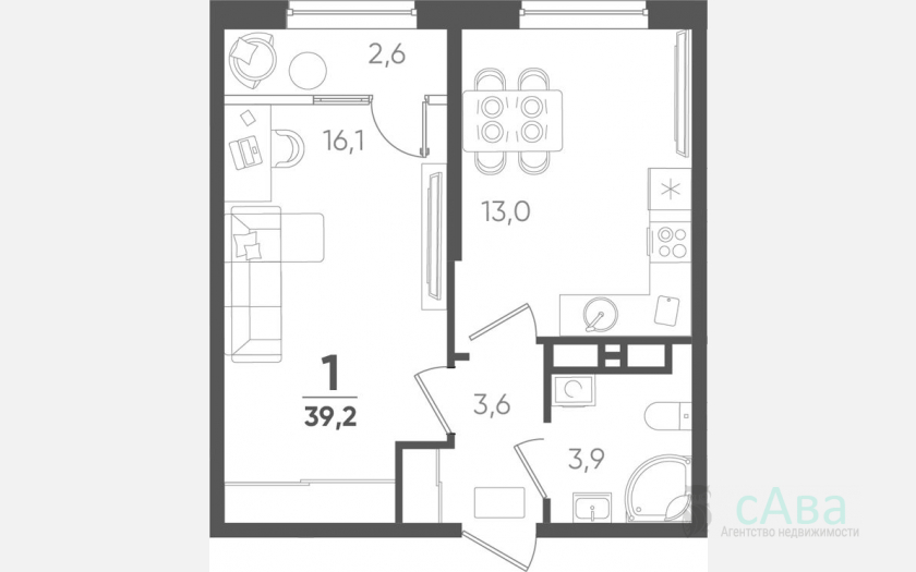 <span>Продается 1-комн. квартира,</span><span>36.60 м², 18/18 этаж </span> фото 0