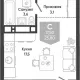 студия, 24.20 м², 19/24 этаж фото 0