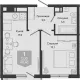 2-комн. квартира, 39 м², 24/24 этаж фото 0