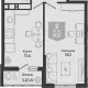 2-комн. квартира, 56.10 м², 3/24 этаж фото 0