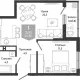 2-комн. квартира, 43 м², 23/24 этаж фото 0