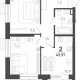 2-комн. квартира, 49.17 м², 24/24 этаж фото 0