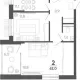 2-комн. квартира, 56 м², 4/15 этаж фото 0