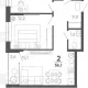 2-комн. квартира, 53.50 м², 15/15 этаж фото 0