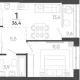 1-комн. квартира, 35.10 м², 18/24 этаж фото 0