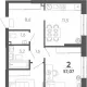 2-комн. квартира, 54.40 м², 17/24 этаж фото 0