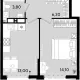 1-комн. квартира, 37.20 м², 17/18 этаж фото 0