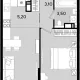 2-комн. квартира, 37.30 м², 17/18 этаж фото 0