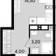 студия, 20.90 м², 16/18 этаж фото 4