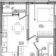 1-комн. квартира, 33.46 м², 1/9 этаж фото 0