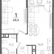 1-комн. квартира, 39.60 м², 3/9 этаж фото 0