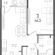 1-комн. квартира, 40.50 м², 2/9 этаж фото 0