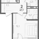 2-комн. квартира, 58.30 м², 8/9 этаж фото 0