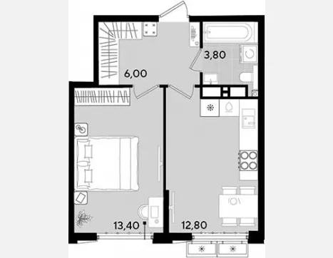 1-комн. квартира, 36 м², 15/18 этаж фото 0