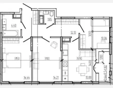3-комн. квартира, 70.94 м², 4/18 этаж фото 0