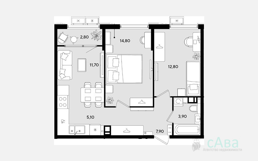 <span>Продается 3-комн. квартира,</span><span>56.20 м², 8/18 этаж </span> фото 0