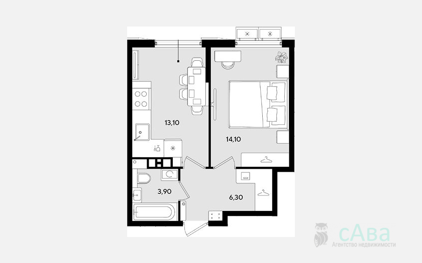 <span>Продается 1-комн. квартира,</span><span>37.40 м², 8/18 этаж </span> фото 0