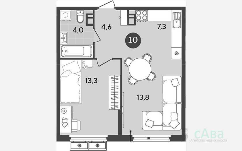 <span>Продается 2-комн. квартира,</span><span>43 м², 8/9 этаж </span> фото 0