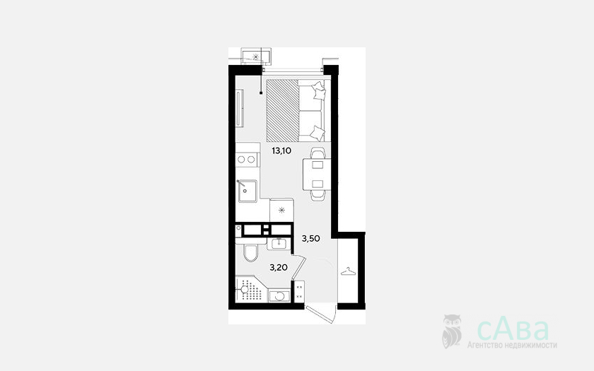 <span>Продается 1-комн. квартира,</span><span>37.20 м², 16/18 этаж </span> фото 1