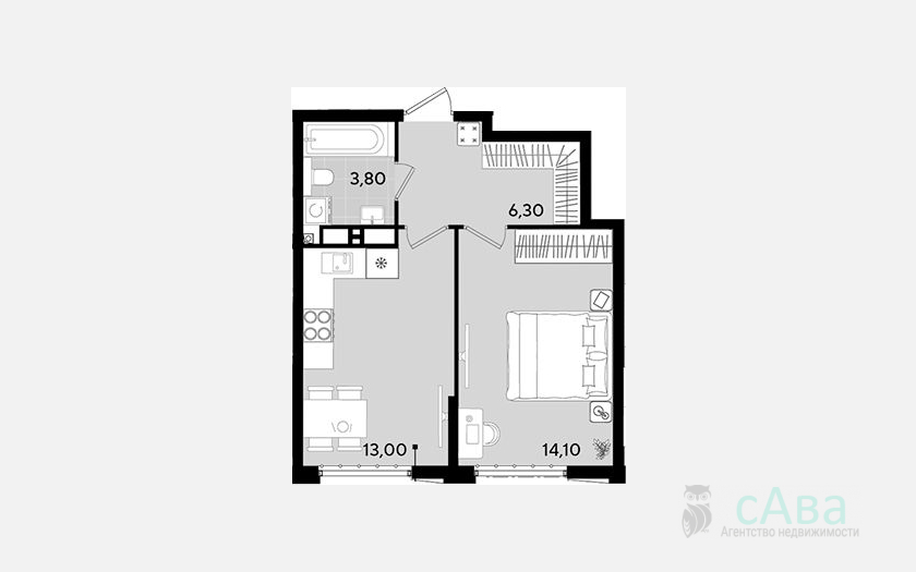<span>Продается 1-комн. квартира,</span><span>36 м², 15/18 этаж </span> фото 1