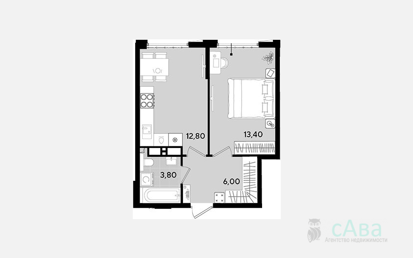 <span>Продается 1-комн. квартира,</span><span>36 м², 15/18 этаж </span> фото 0