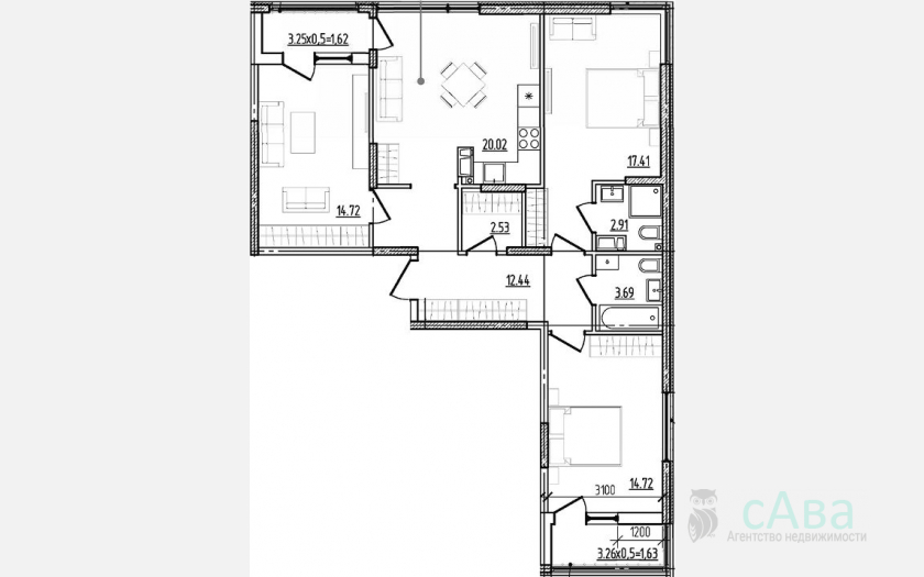 <span>Продается 3-комн. квартира,</span><span>88.44 м², 3/9 этаж </span> фото 0