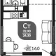студия, 22.90 м², 23/23 этаж фото 0