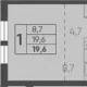 студия, 19.60 м², 15/15 этаж фото 0