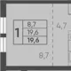 студия, 19.60 м², 14/15 этаж фото 0