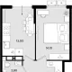 1-комн. квартира, 37.20 м², 17/18 этаж фото 0