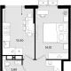 1-комн. квартира, 37.20 м², 16/18 этаж фото 0